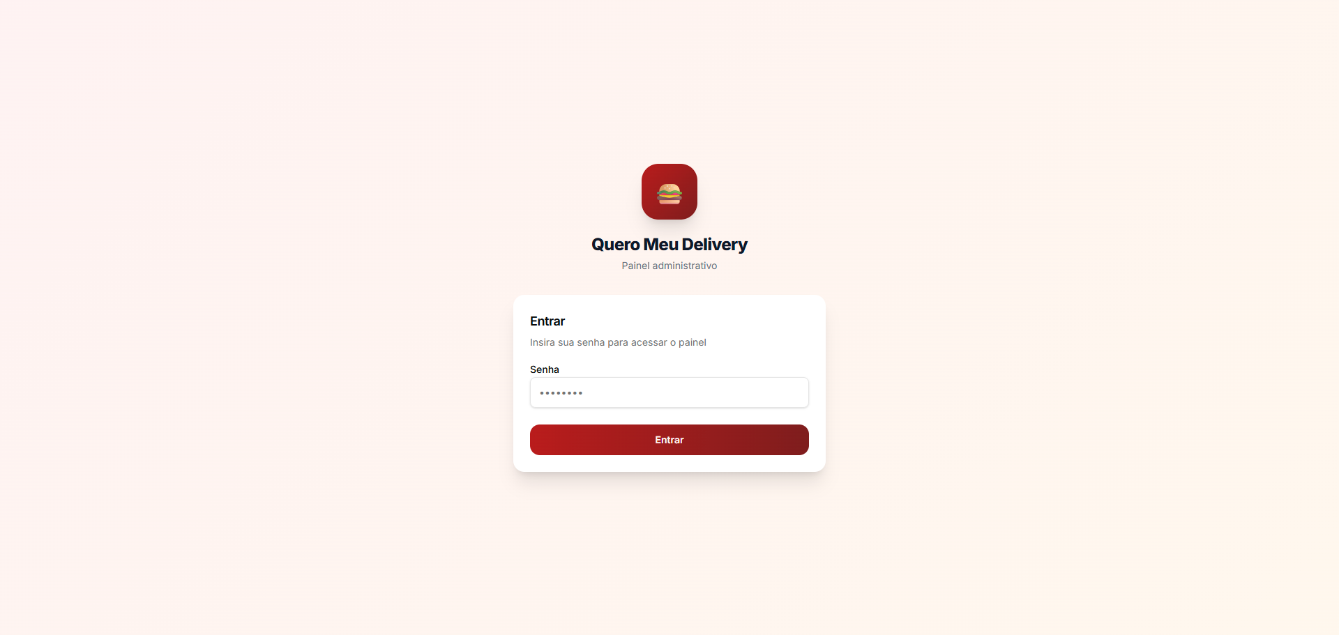 Painel administrativo — visão geral